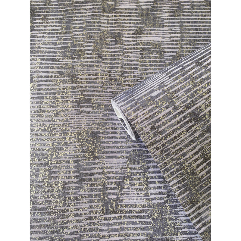 Elegance Collection Stripy Shimmer Wallpaper Roll, Blue