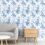 Papier peint adhésif bleu forêt bleue