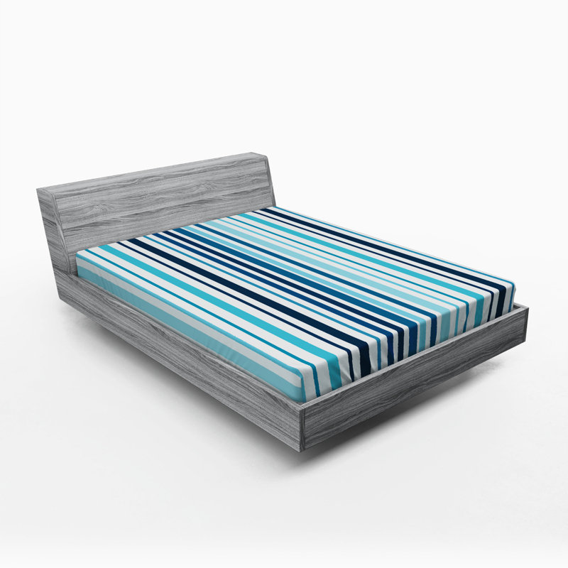 Striped Microfiber Striped Fitted Sheet, Full Fitted Sheet, Striped 2
