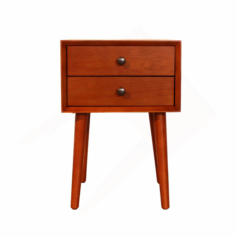 Table de chevet avec 2 tiroirs, petite table d'appoint avec rangement, Seadrifte