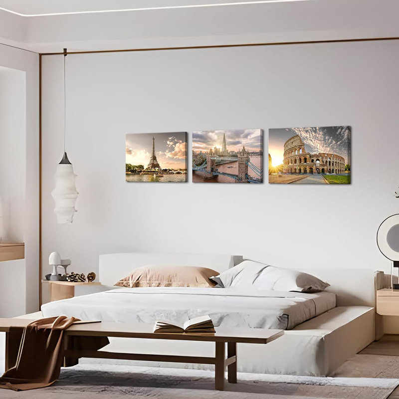 3 Piece Wrapped Canvas Wall Art