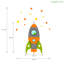 Blast Off Space Rocket Wall Sticker-1223760986-1223760984