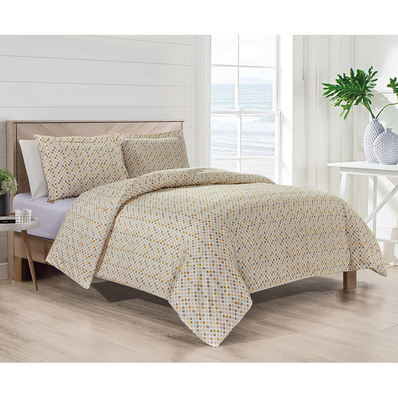 Twin Melange Microfiber Wrinkle Proof Bedspread Cover Set