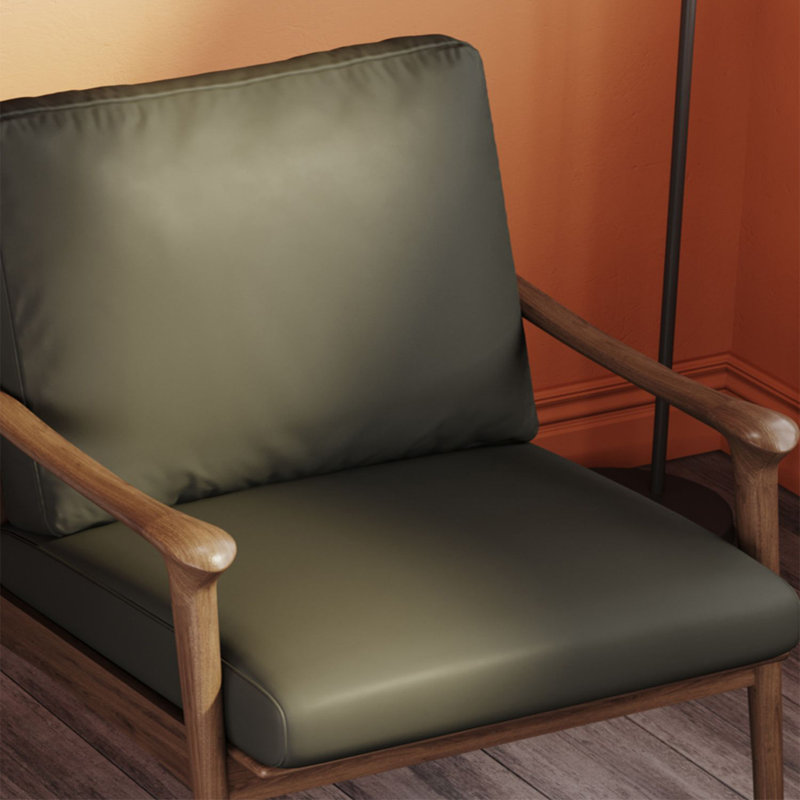 Chaise confortable en similicuir, Similicuir vert