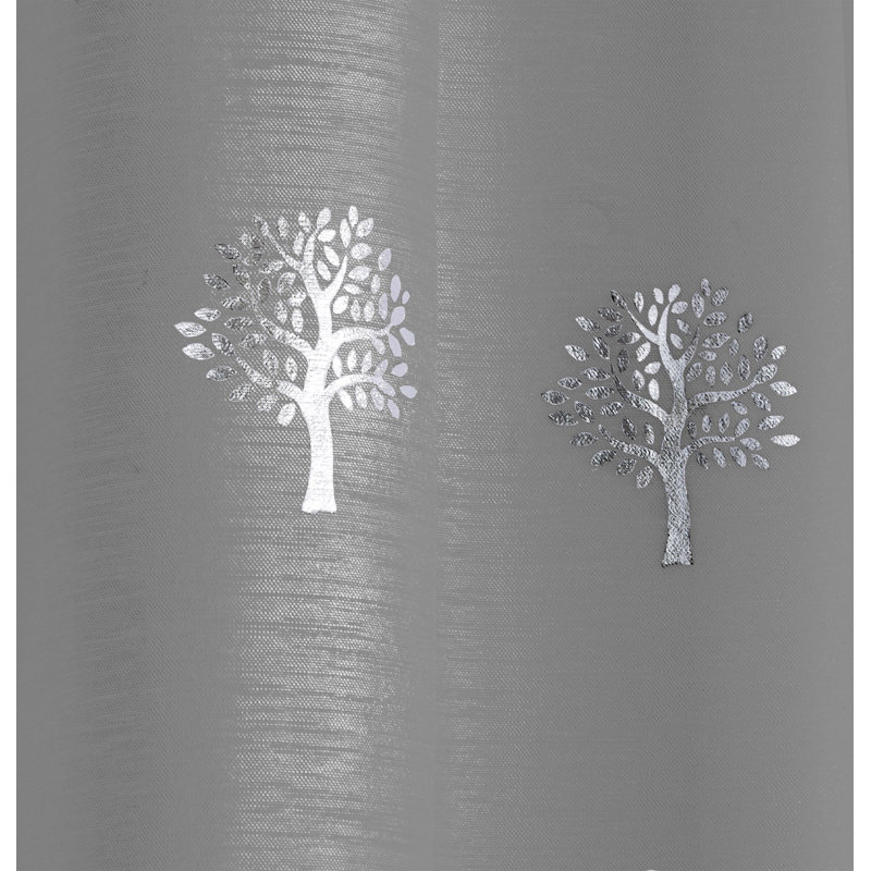Roemer Sheer Curtain Pair, 140cm Width x 183cm Drop, Silver