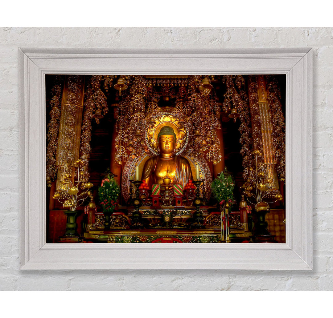 Goldener Buddha Chion Japan - Einzelner Bilderrahmen Kunstdrucke