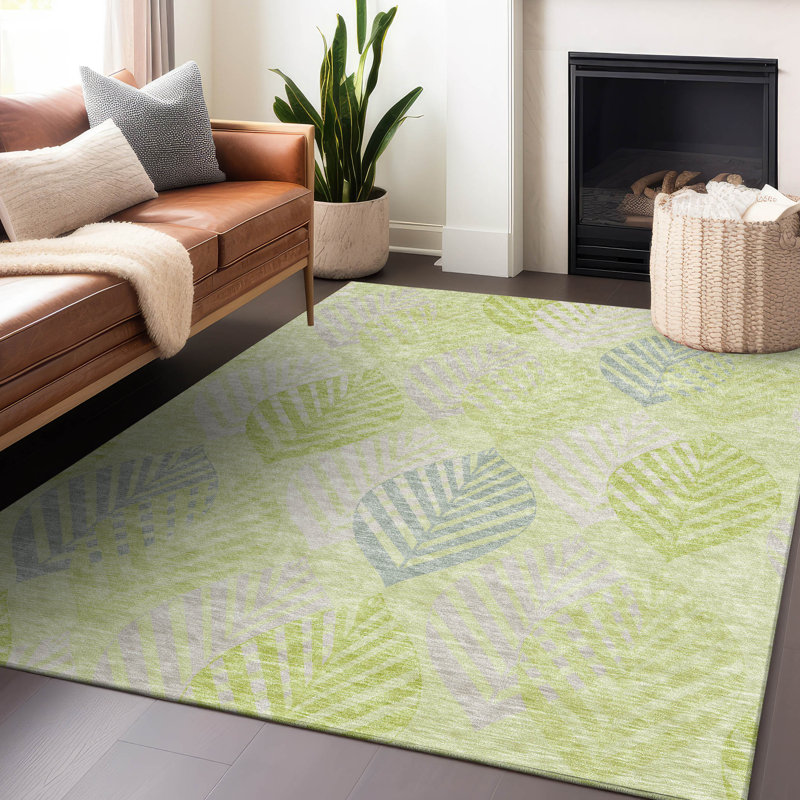 Tapis en aloès Prisco lavable à la machine de qualité supérieure, Rectangle 5 pi x 7 pi 6 po