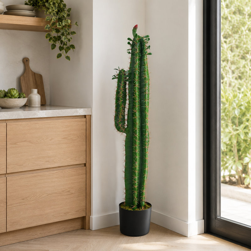 100cm Faux Cactus Plant in Pot Liner