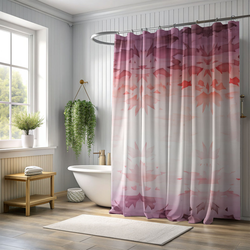 Pink Blur - Premium Shower Curtain, 74"H x 71"W