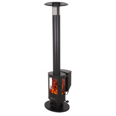Chauffe-terrasse à granules de bois