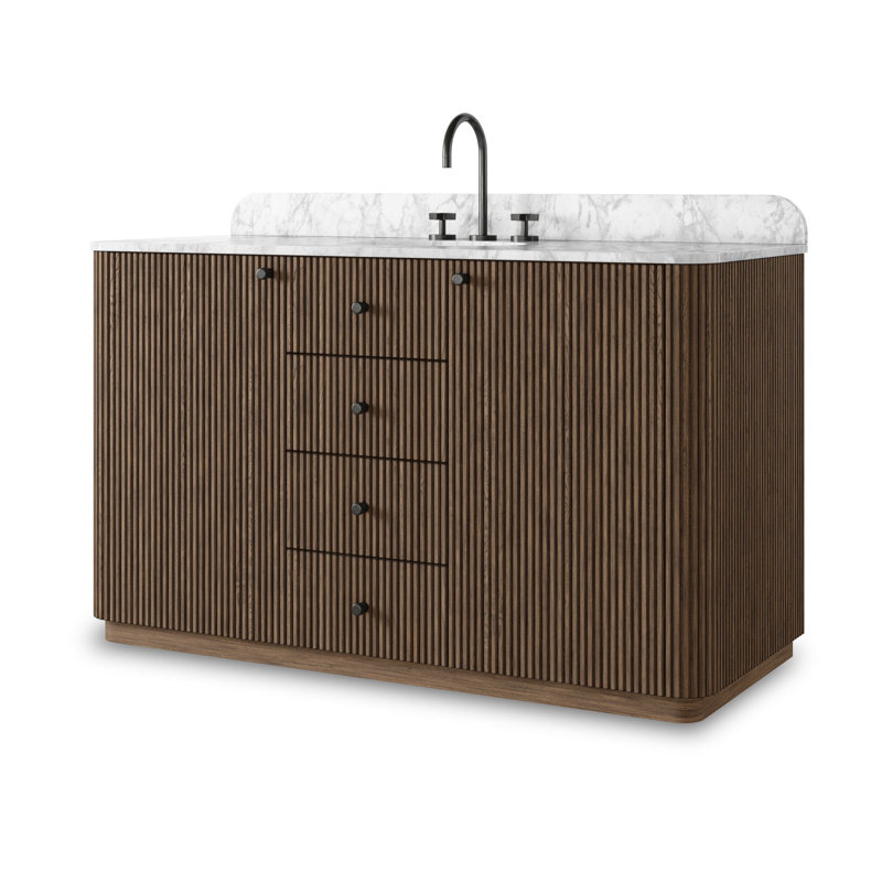 Malden Single Wide Vanity-Satin Espresso Oak