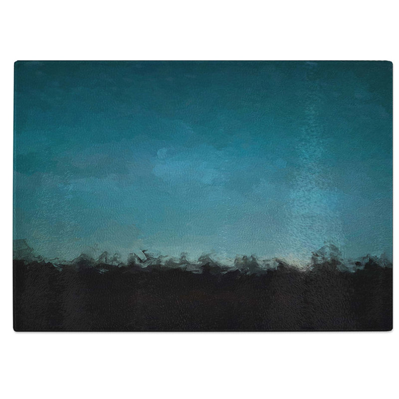 Tempered Glass Above the Forest Chopping Board, 39 cm W x 28.5 cm L
