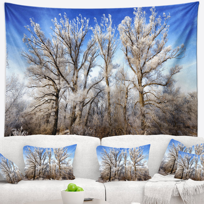 Magnifique tapisserie d'hiver, H 32 po x l 39 po