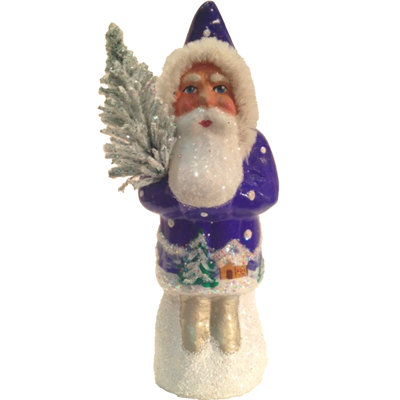 Revêtu de mache en bleu père noël avec arbre schaller paper