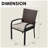 2-Piece Wicker Dining Side Chair