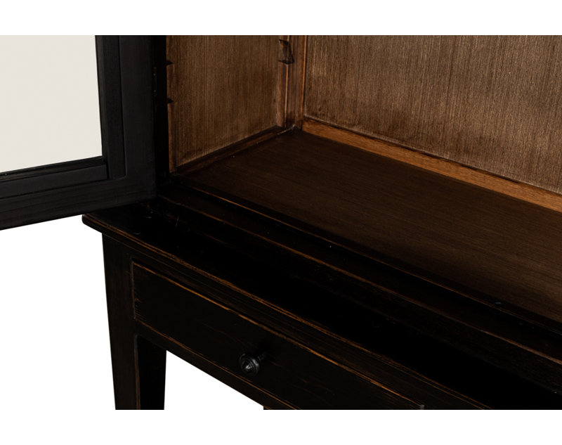 Wilkesville Solid Wood China Cabinet, Ebony