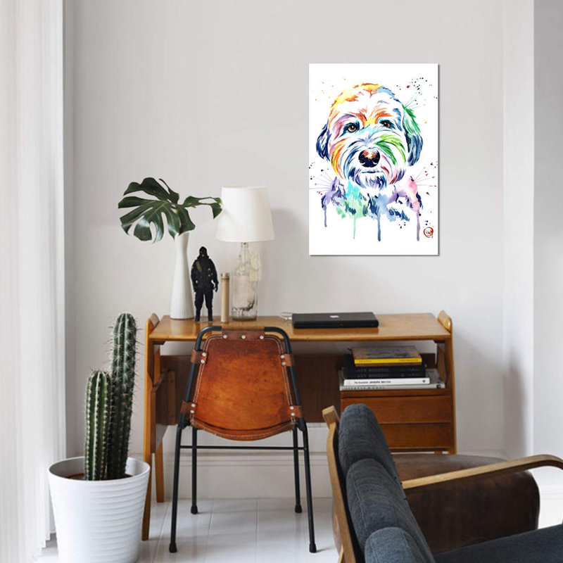« gus » par lisa whitehouse, impression sur toile, H 18 po x l 12 po x P 1,5 po, Pas de tapis, Toile tendue