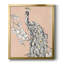 «Peacock in Gold II», toile encadrée de qualité supérieure - prête à être accrochée-495250981-495250983