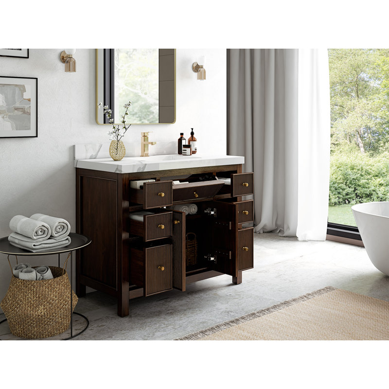 Teck de 42 po Sonoma X P 22 po De salle de bain D, Quartz de Carrare