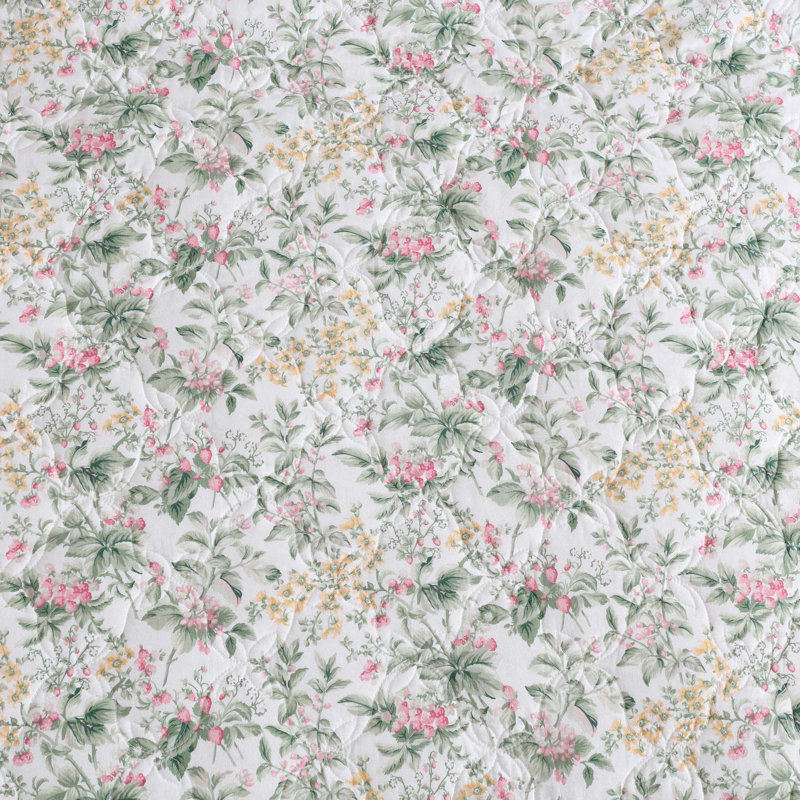 Ensemble de courtepointe réversible rose Laura Ashley, Courtepointe pour très grand lit + 2 tailles déc