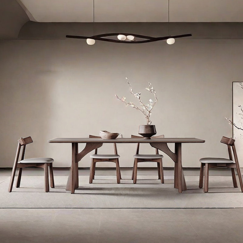 Taore Solid Wood Base Dining Table, 29.52"H x 70.86"L x 35.43"W