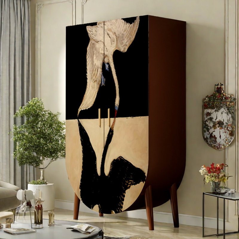 Armoire haute Modern Modern, Noyer / multicolore