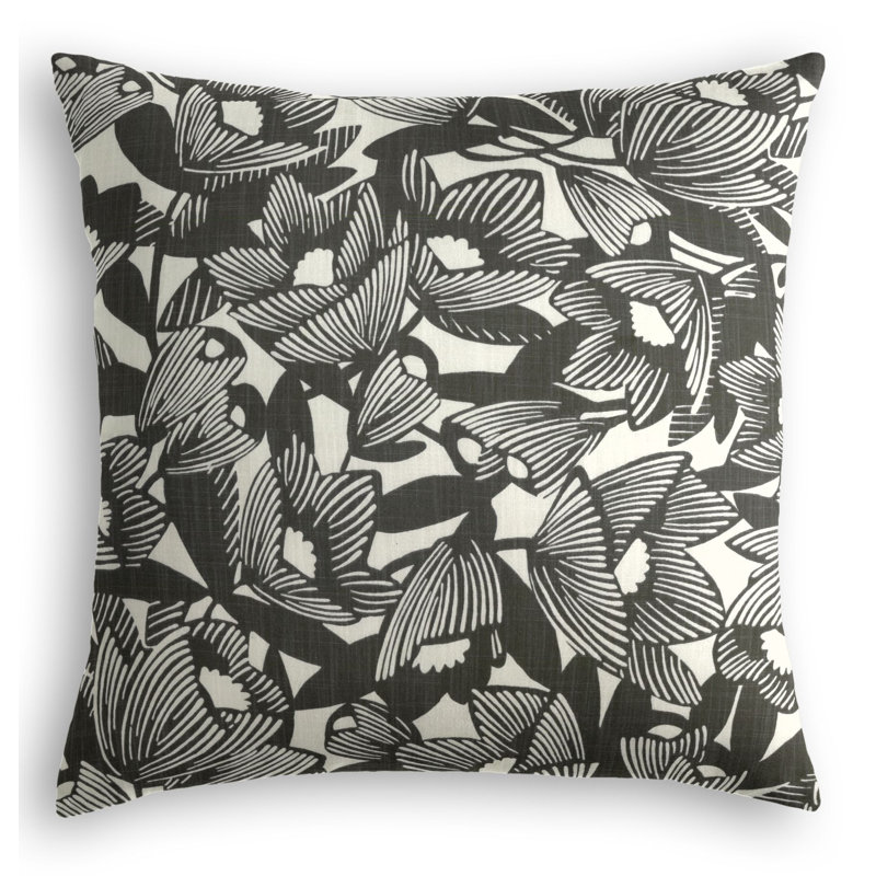 Square Pillow Cover & Insert, 16" x 16", Black