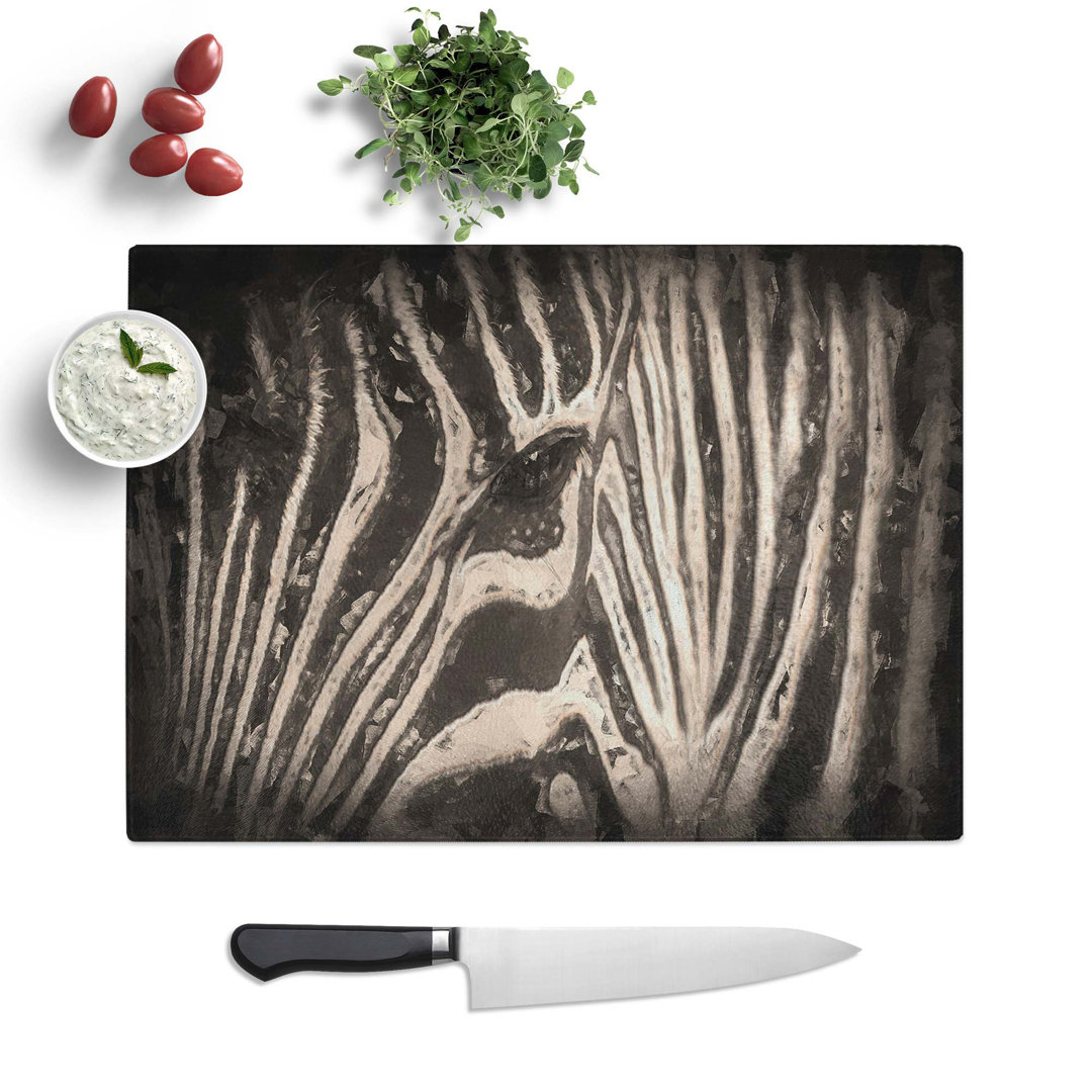 Glass Eye of The Zebra in Abstract Chopping Board
