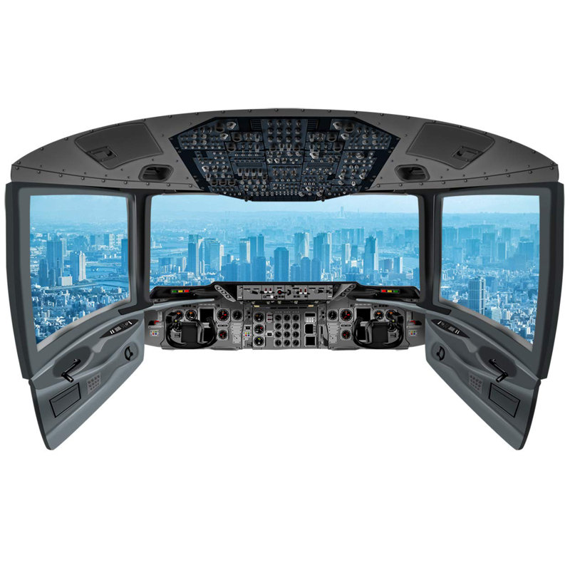 Murale murale tokyo fenêtre plan de cockpit Bhavin, H 13 po x l 22 po