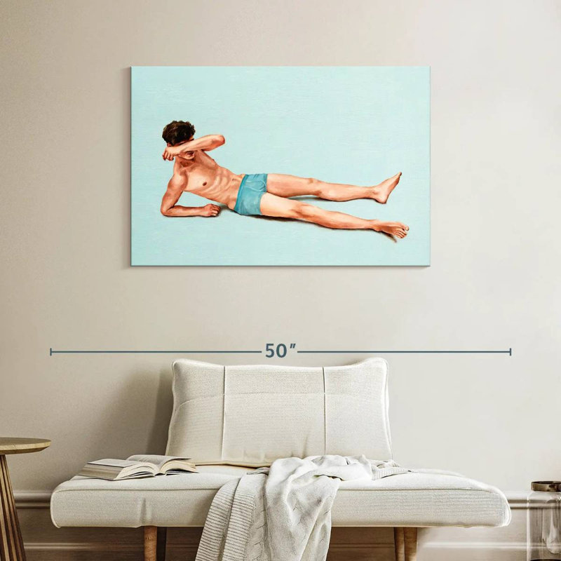 Blue Beach Boy, H 26 po x l 39 po