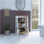 Armoire à linge Jenne, quatre tablettes ouvertes, chêne clair / finition-25038499