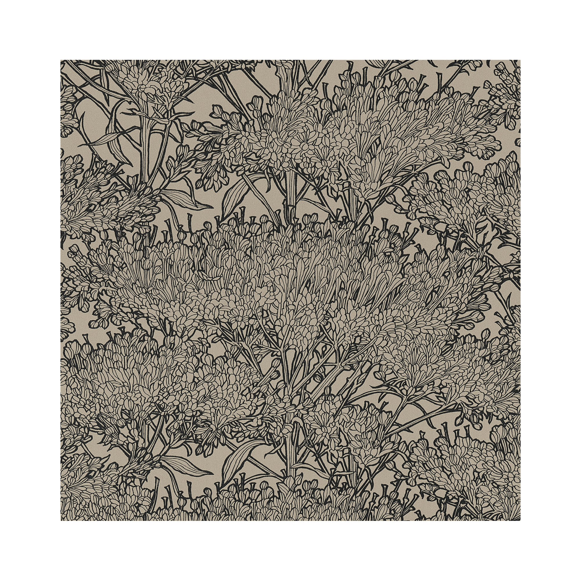 Leopold Floral Wallpaper, Brown