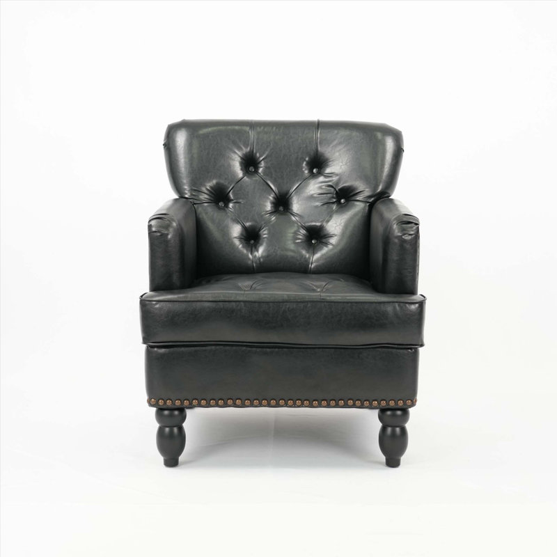 Fauteuil club rembourré en tissu Hengming Living