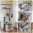 Plush 57.8-Inch Cat Tower Gray-752478855