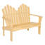 Crescent Adirondack Solid Wood Outdoor Garden Bench-516222643