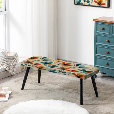 Banc rembourré Midcentury Modern Revival - Midcentury