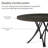 47-Inch Black Round Dining Table