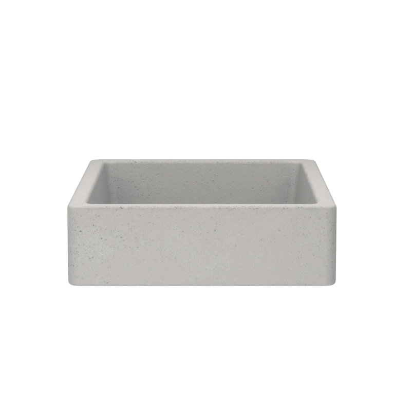 Nipomo Stone Handmade Rectangular Undermount Bathroom Sink, Ash