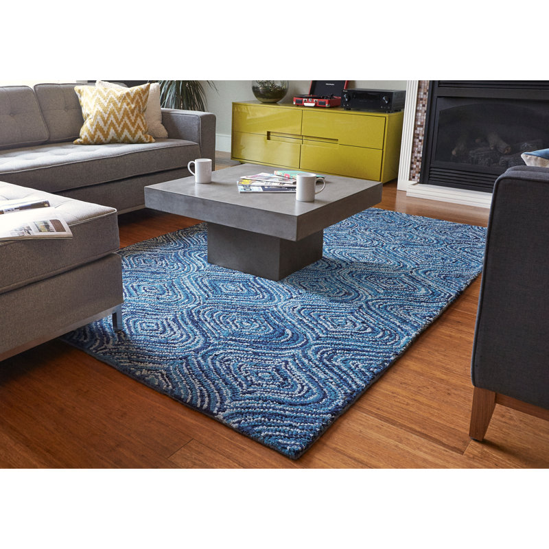 Edmond Ikat Cotton Hand Woven Area Rug, Rectangle 244 x 305cm