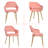 Velvet Dining Chairs Set Of 4, Modern Accent Chairs With Hollowed Back, Living Room Chairs Upholstered Side Chair With Golden Metal Legs For Dining Room Kitchen Vanity-325631299