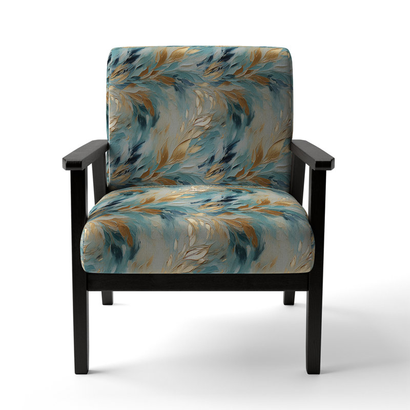 Fauteuil d'appoint rembourré doré et bleu Frosty Drift Experienc