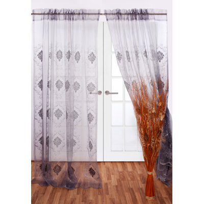 Caitlyn Extra Wide Polyester Sheer Curtain Pair