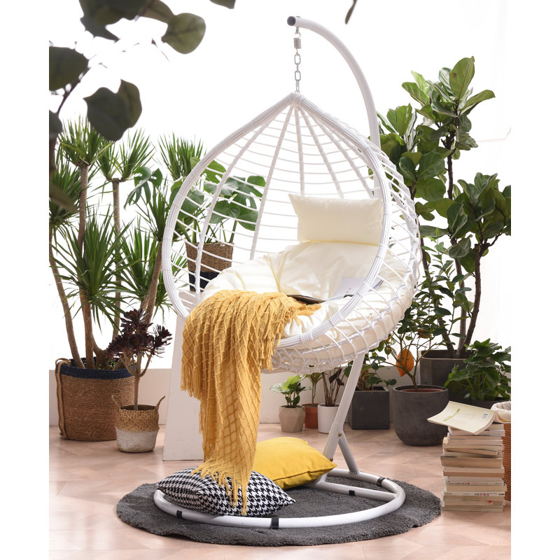 Laramie Breeze Rattan Effect Swing Chair with Stand