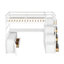 Lit mezzanine simple - blanc. Comprend 7 tiroirs, 2 tablettes et un secrétaire. Élégant. Bureau blanc pour plus de 6 ans pour 6 ans et plus-1280586862