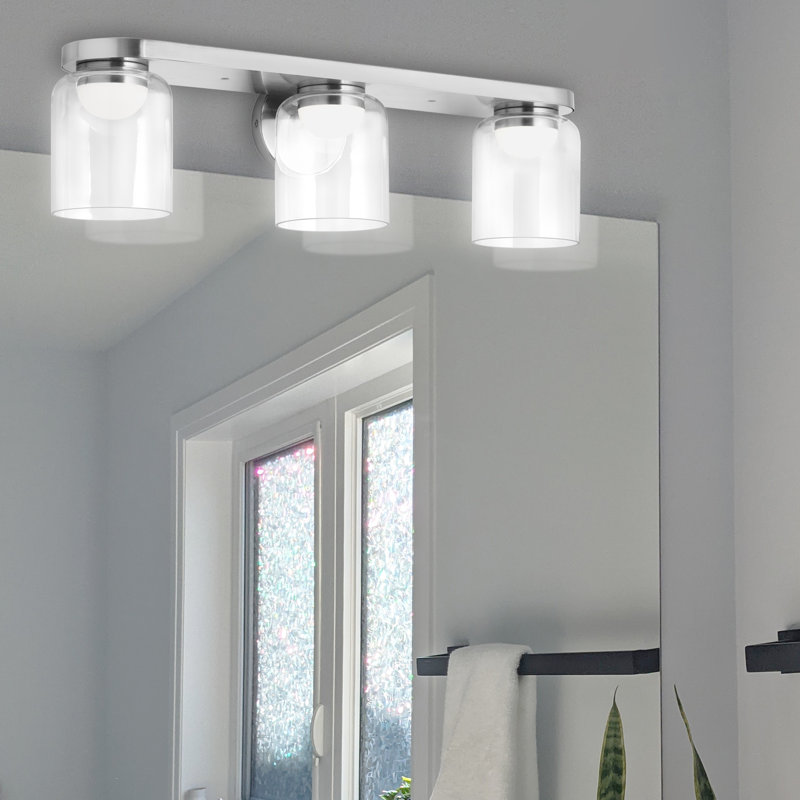 Éclairage à DEL à intensité variable pour meuble-lavabo Bennay, Chrome poli