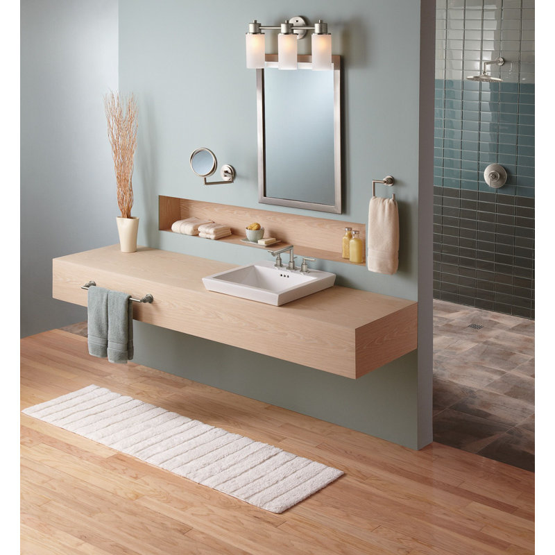 Miroir grossissant / rasoir de maquillage Arris, Nickel brossé