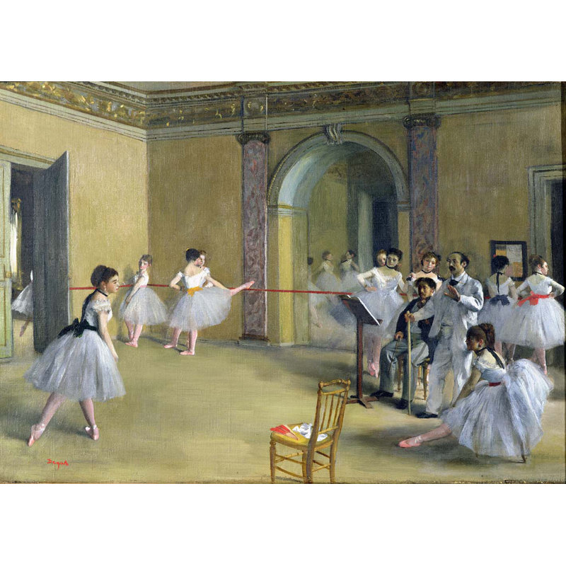 Adhésif décoratif Degas The Dance Foyer at the Opéra de la rue Le Peletier (1872), H 42,5 po x l 60 po