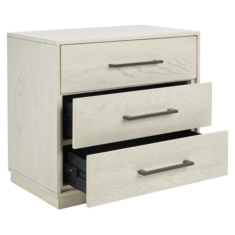 Commode 3 tiroirs Vuxx, Blanc délavé