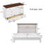 Commode lit escamotable en pin massif avec station de charge et grand tiroir de rangement, double