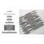 11.8" X 11.8" Waterfall Linear Glass And Stone Mosaic Tile